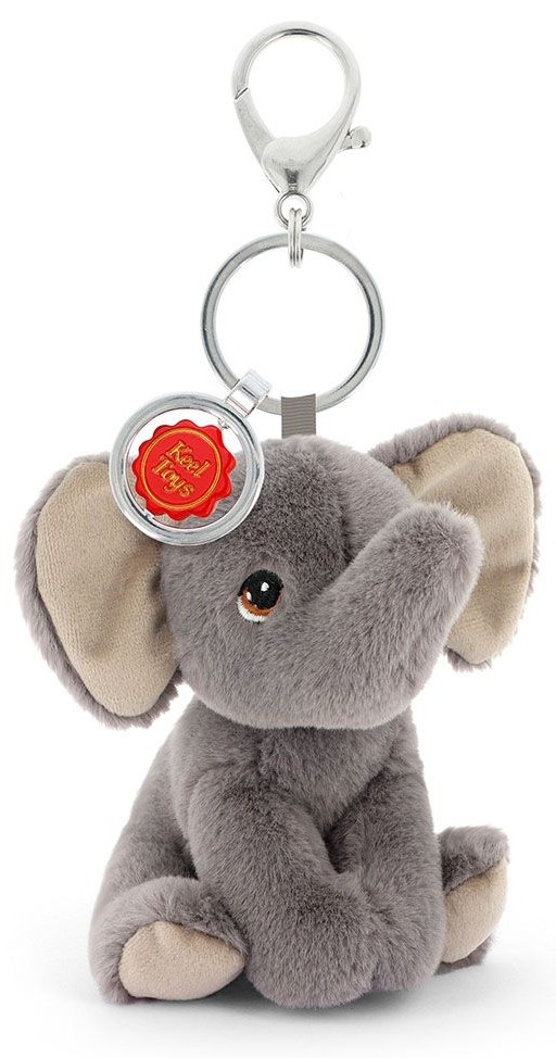 Breloc de pluș Keel Toys Keeleco – Pui de elefant, 12 cm - imagine 1