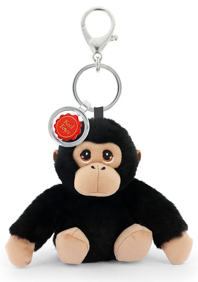 Breloc de pluș Keel Toys Keeleco – Cimpanzeu, 12 cm - imagine 1
