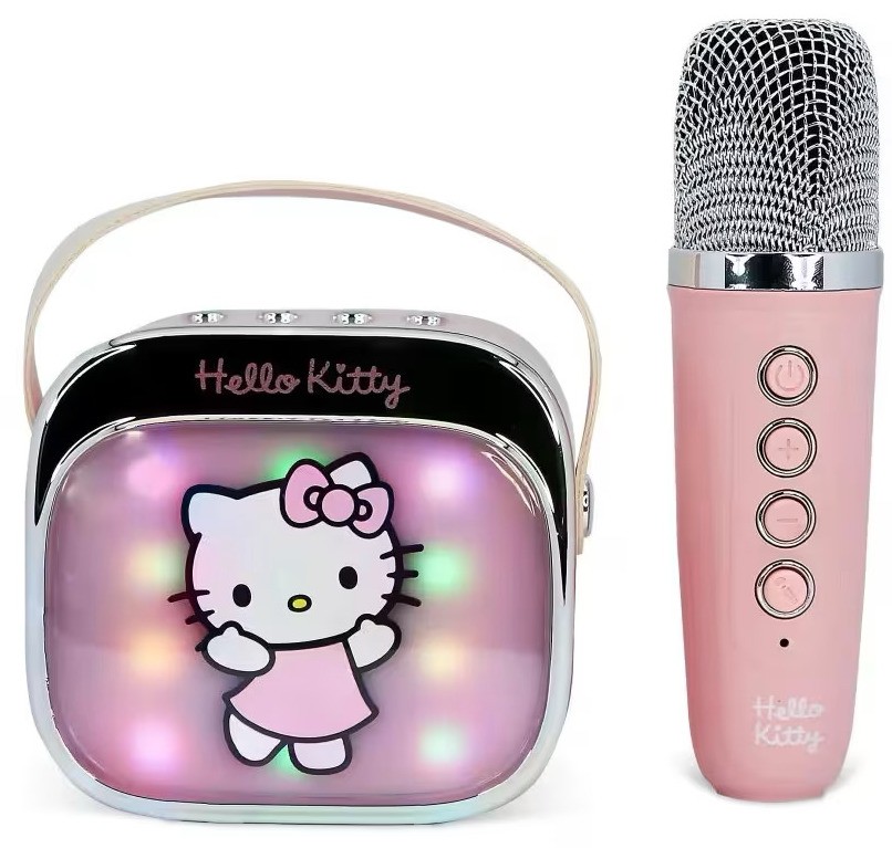 Boxa portabilă OTL Technologies - Hello Kitty PopSing Karaoke Speaker & Microphone, roz