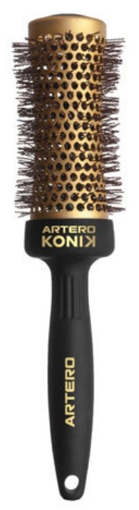 Perie de păr profesională Artero - Konik, 43 mm, negru/auriu