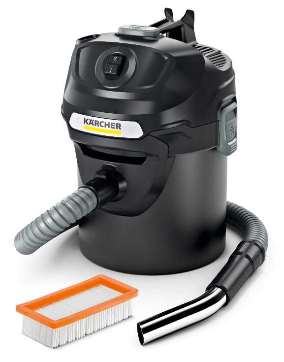 Aspirator pentru cenușă și praf Karcher - AD 2, filtru plat, negru - imagine 1