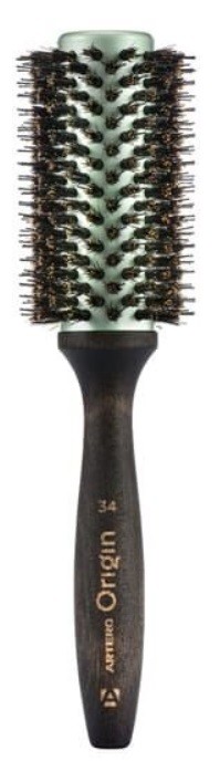 Perie de păr profesională Artero - Origin, păr natural, 34 mm, negru/albastru