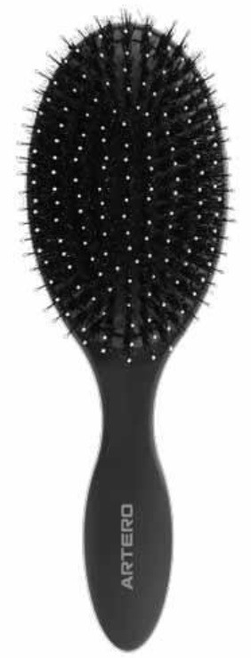 Perie de păr profesională Artero - Graphite Oval Paddle, negru - imagine 1