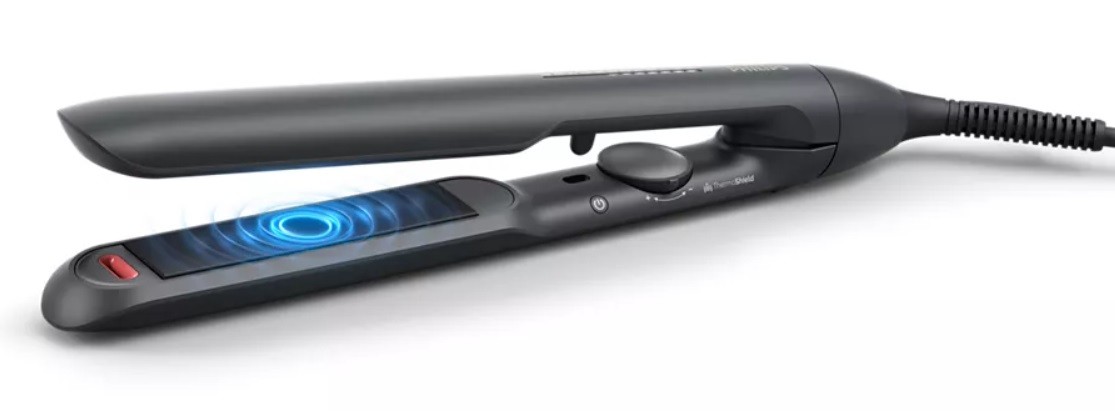 Placă de păr Philips - BHS510/00, 230°C, acoperit cu argan, neagră - imagine 1