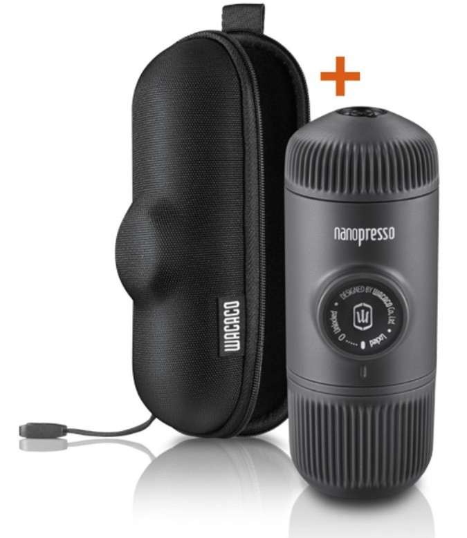 Aparat de cafea portabil Wacaco - Nanopresso Classic + husă, negru - imagine 1