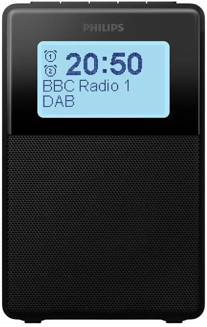 Difuzor radio cu ceas Philips - TAR5100/10, DAB+ and FM, negru - imagine 1