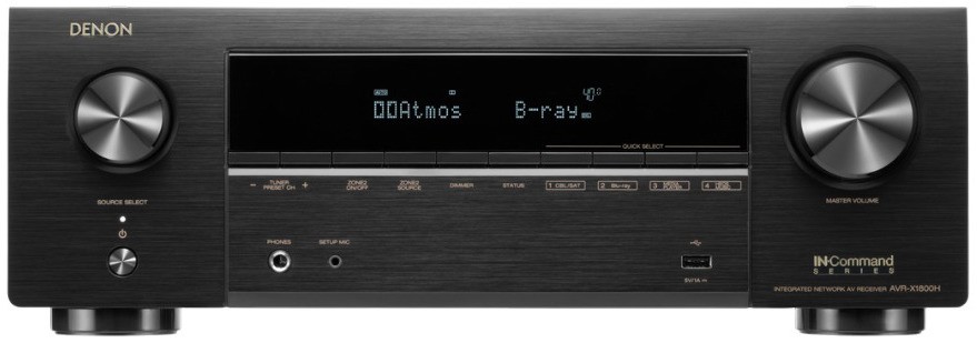 Receiver Denon - AVR-X1800H, negru