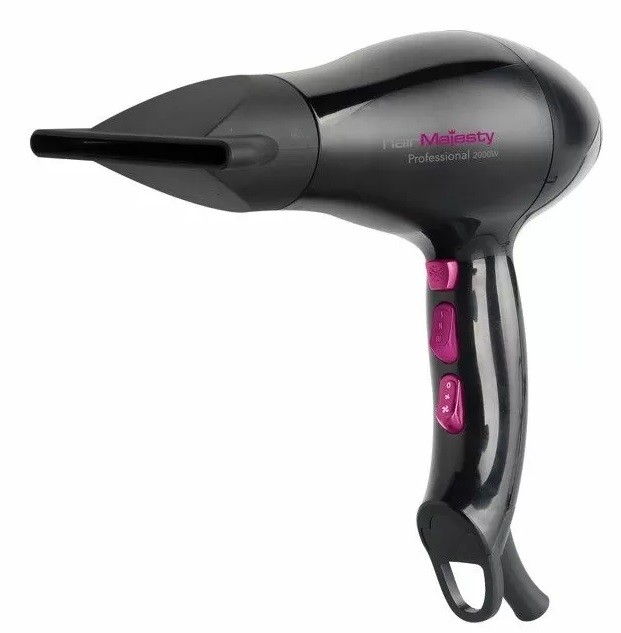 Uscător de păr Hair Majesty - HM 5021, 2000W, 2 viteze, negru/mov - imagine 1