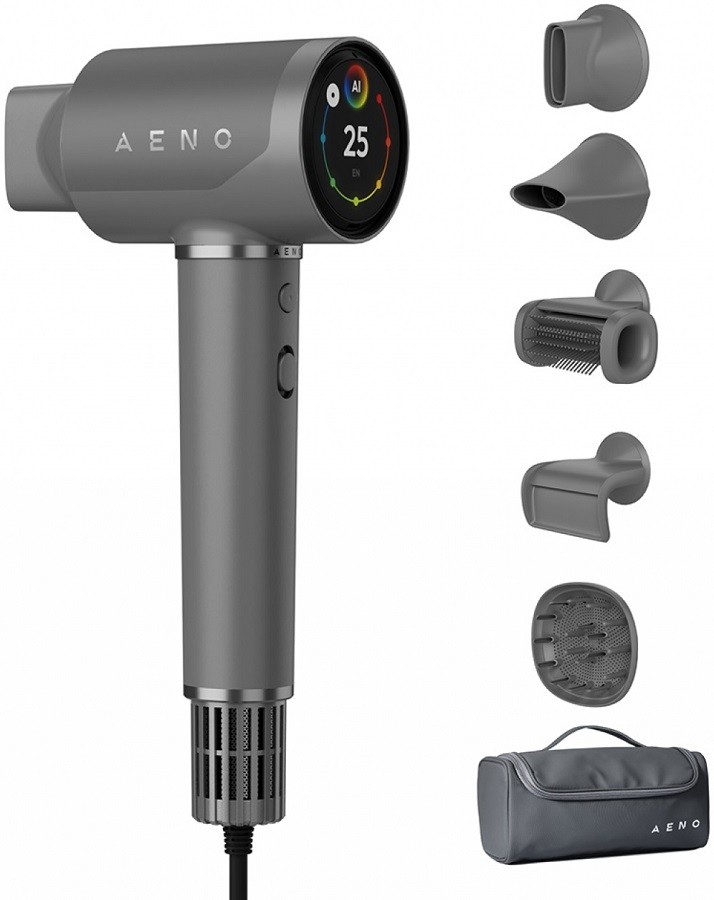 Uscător de păr AENO - AHD0005G, 1500W, 3 viteze, gri - imagine 1