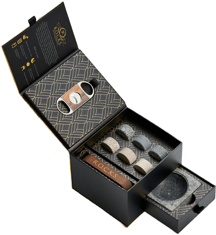 CULTI THE  4個セット takoyakiboyz Set pentru whisky si trabucuri R.O.C.K.S. – The Gentleman's set