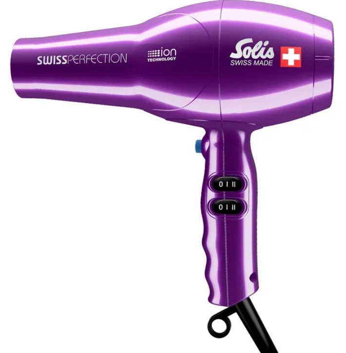 Uscător de păr Solis - Swiss Perfection, 2300W, 4 viteze, mov - imagine 1