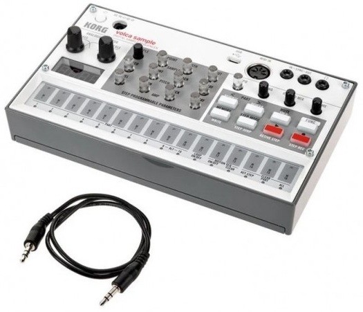 Sampler secvențiator Korg - Volca Sample 2, USB MIDI, alb/gri