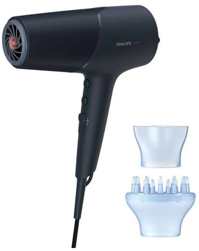 Uscător de păr Philips - BHD512/00, 2300W, 3 viteze, albastru închis - imagine 1
