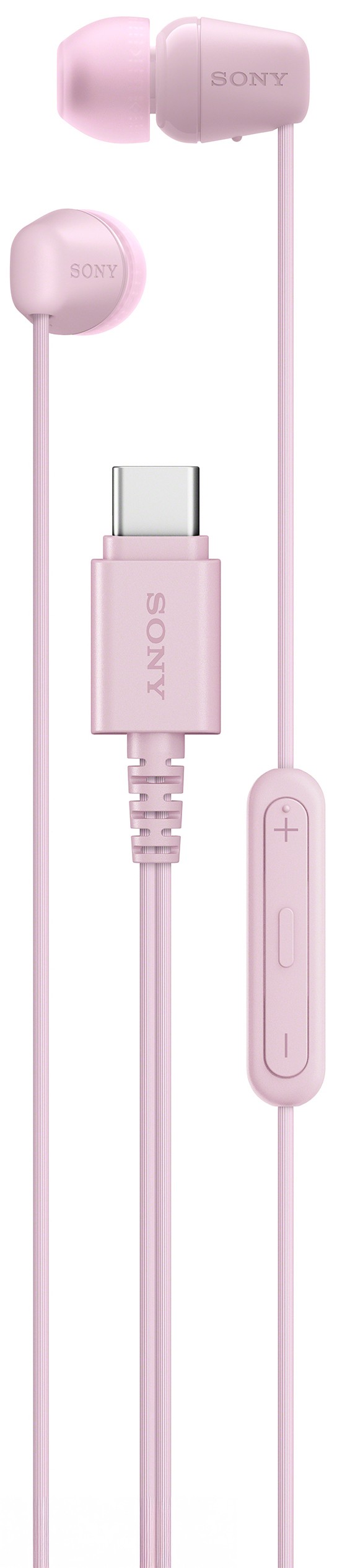 Căști cu microfon Sony - IEREX15C, USB-C, roz - imagine 1