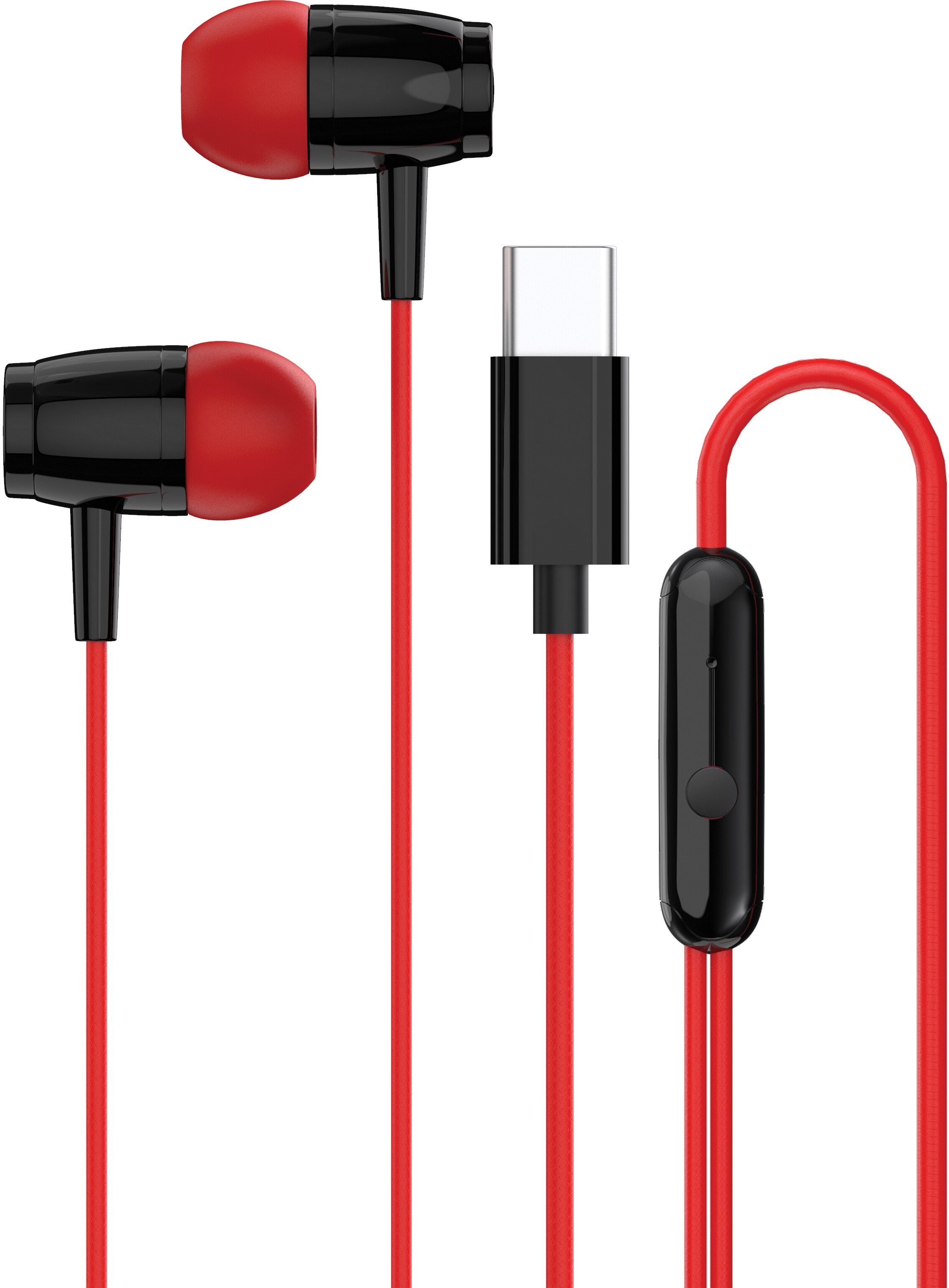 Căști cu microfon Canyon - SEP-5, USB-C, roşu - imagine 1