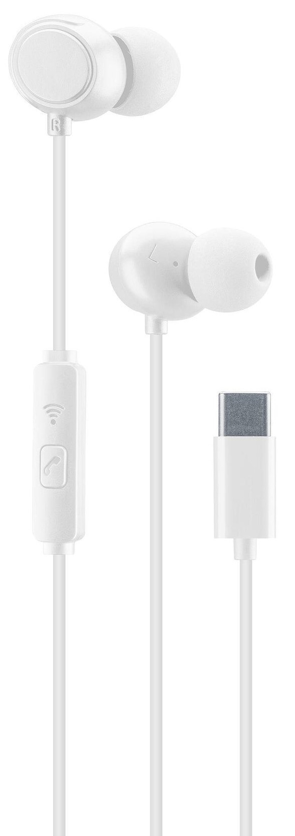 Căști cu microfon Cellularline - Cloud, alb