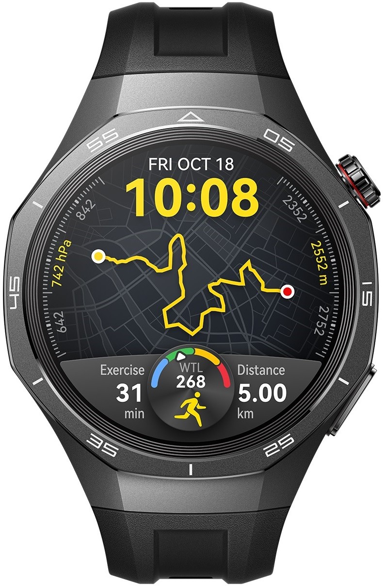 Smartwatch Huawei - Watch GT5 Pro, 1.43'', 46 mm, Black Silicone