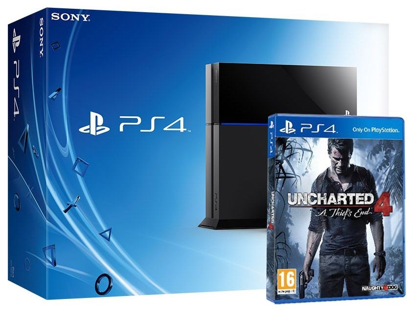 PlayStation 4 Jet Black 500GB Uncharted 4