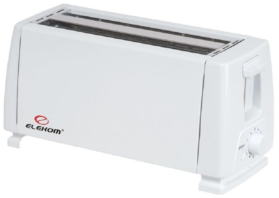 Prăjitor de pâine Elekom - 003, 1300W, 6 viteze, alb - imagine 1
