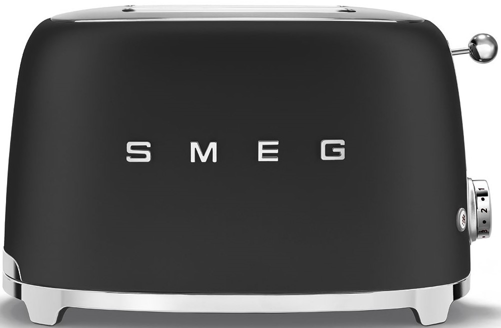 Prăjitor de pâine Smeg - TSF01BLMEU 50's Style, 950W, 6 viteze, negru mat