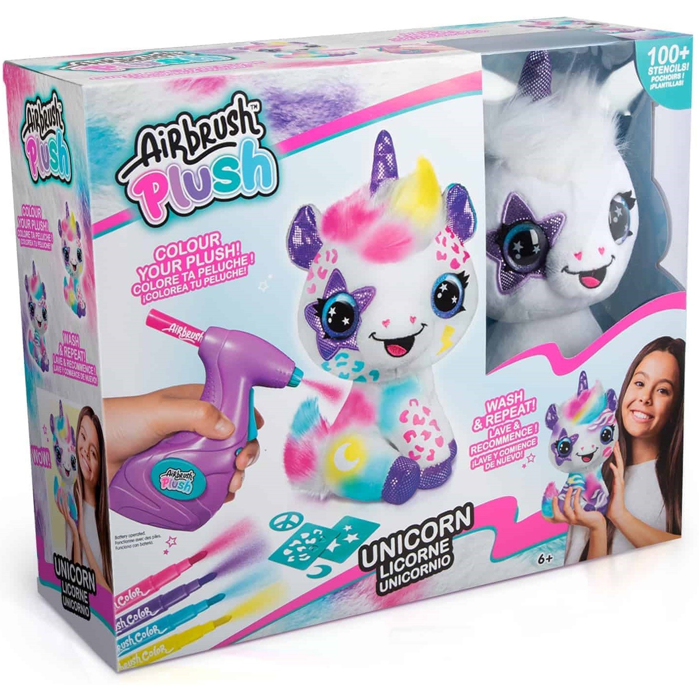 Set creativ Canal Toys Airbrush plush -Jucărie de colorat de pluș
