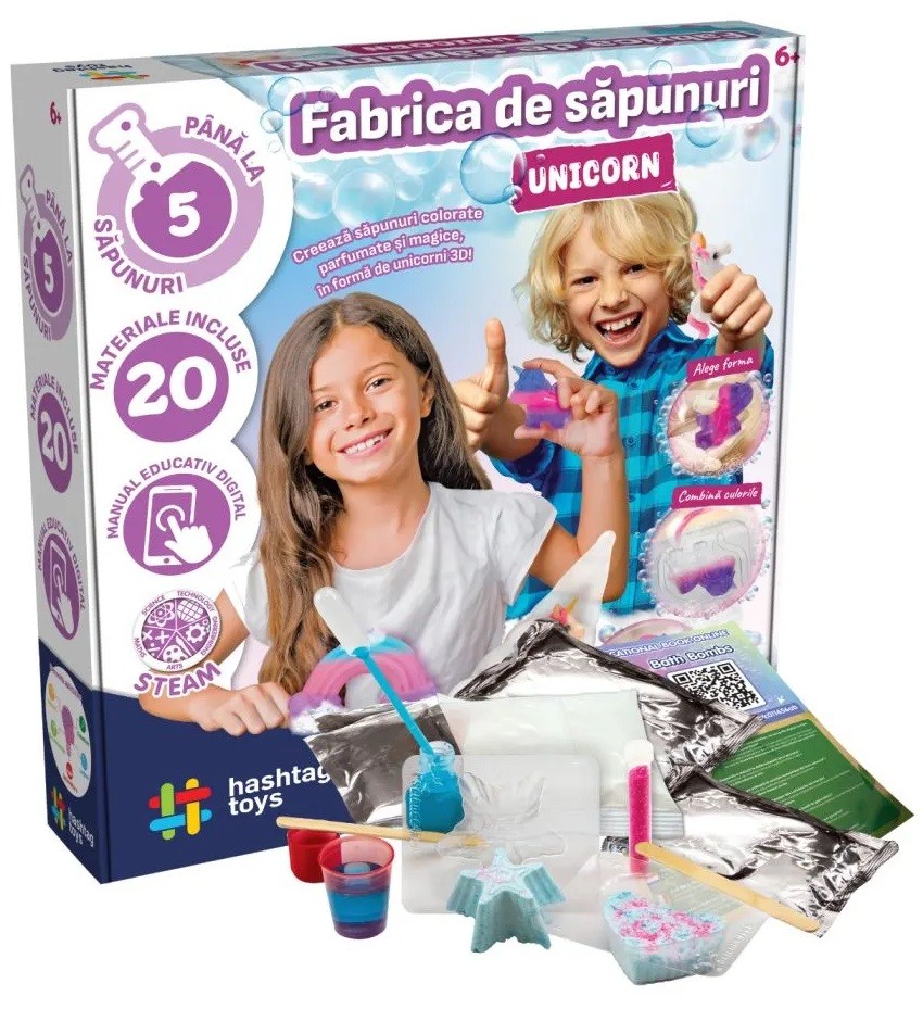 Trusă creativă Hashtag Toys - Unicorn Soap Factory - imagine 1