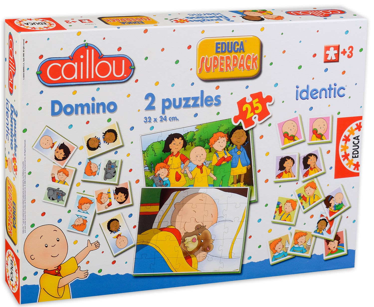 Set de puzzleuri si jocuri Educa identic Caillou Ozone.ro