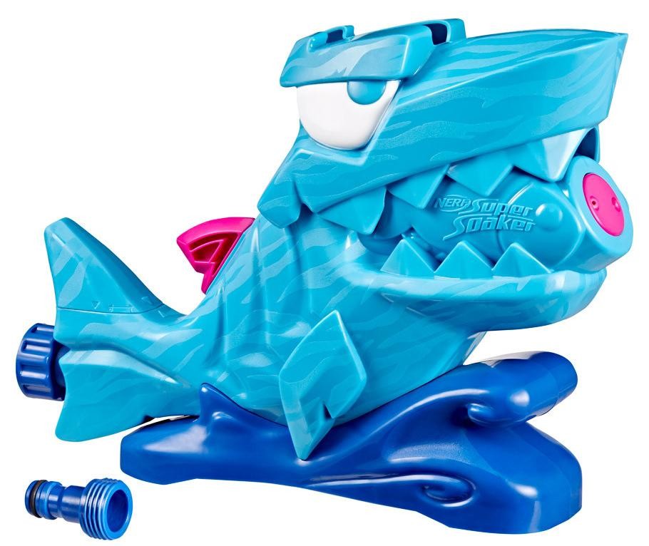 Blaster cu apă Nerf Super Soaker - Hop & Chomp, rechin