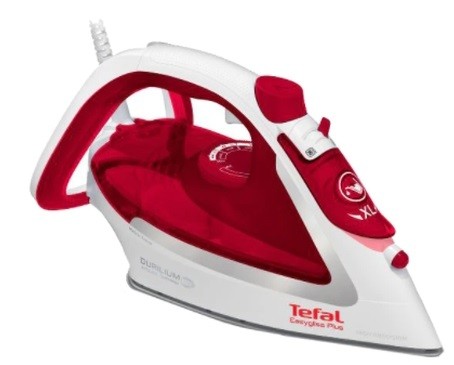 Fier de călcat Tefal - Easygliss Plus FV5717E0, 2500W, 45 g/min, roșu/alb - imagine 1