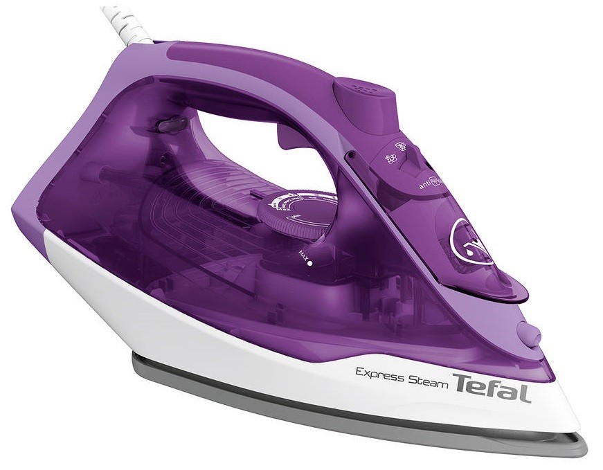 Fier de călcat Tefal - Express Steam FV2836E0, 2400W, 35 g/min, mov - imagine 1
