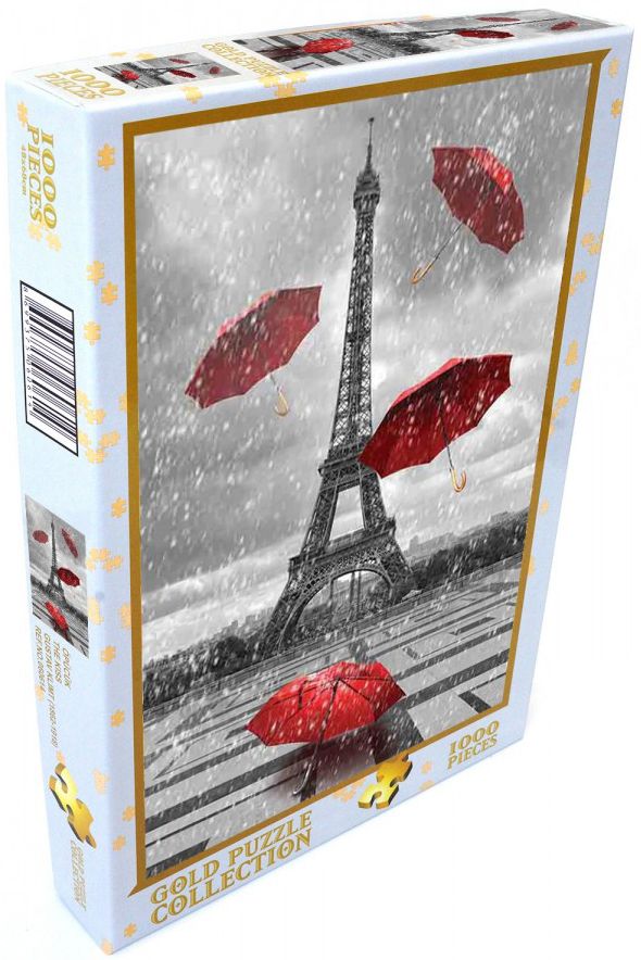 Puzzle Gold Puzzle de 1000 piese -Eiffel Tower with Flying ...