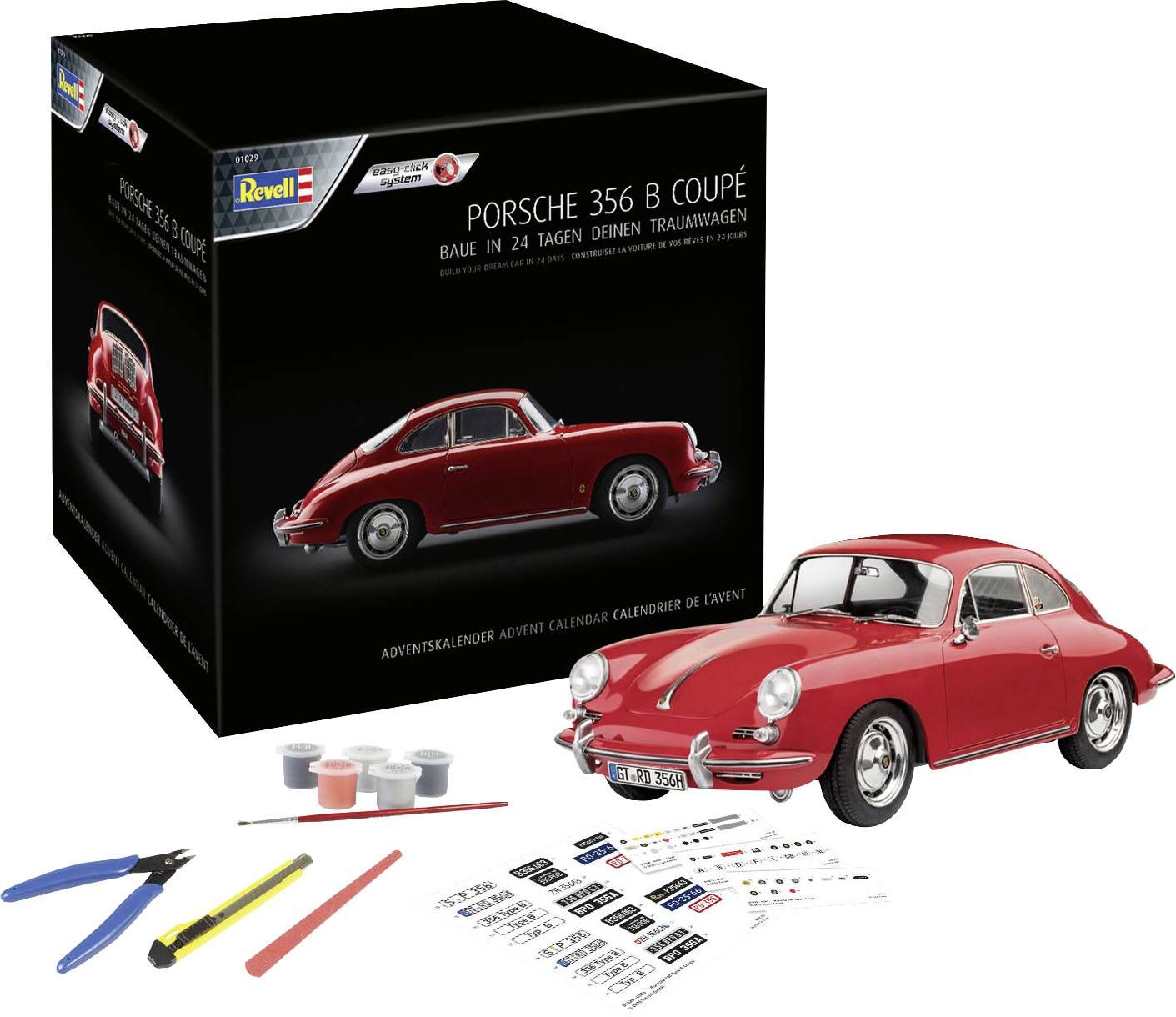 Calendar Advent de model pliabil Revell Automobile Porsche 356