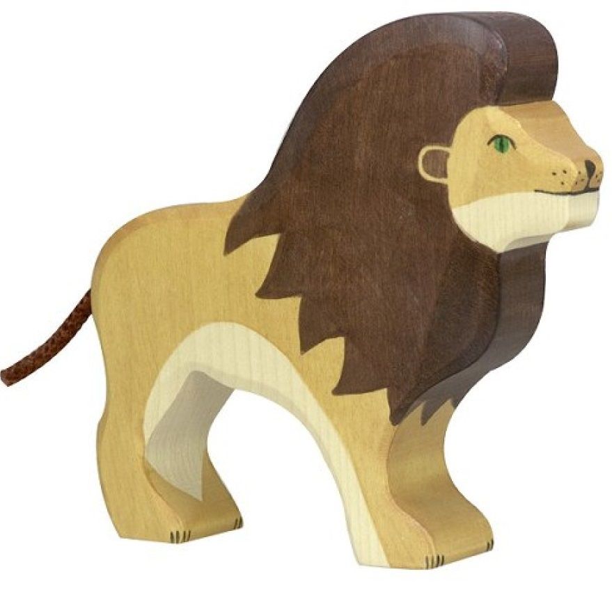 Figurină din lemn Holztiger Lion Ozone.ro