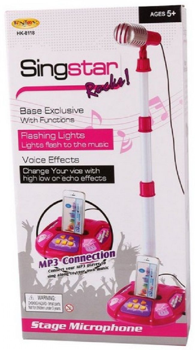 Microfon cu stativ pentru copii Ocie - Singstar, с MP3 ...