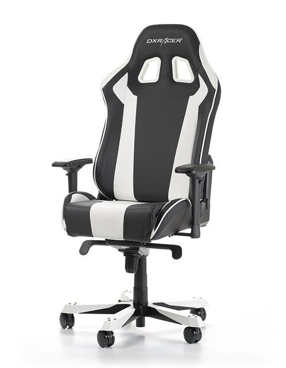 Scaun gaming DXRacer OH/KS06/NW - seria King, negru/alb | Ozone.ro