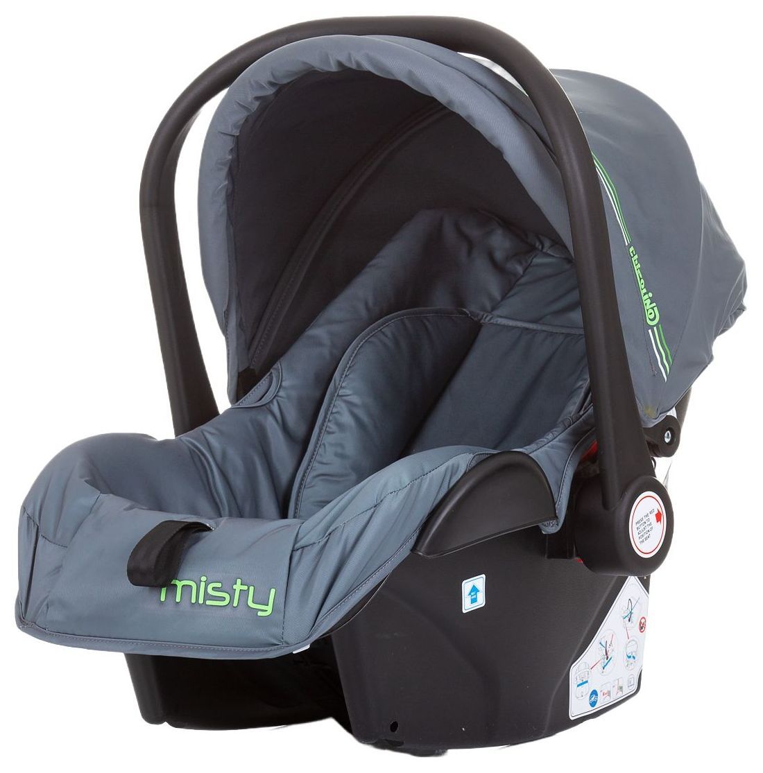 Landou auto cu adaptor Chipolino Misty, 013 kg, Grafit Ozone.ro