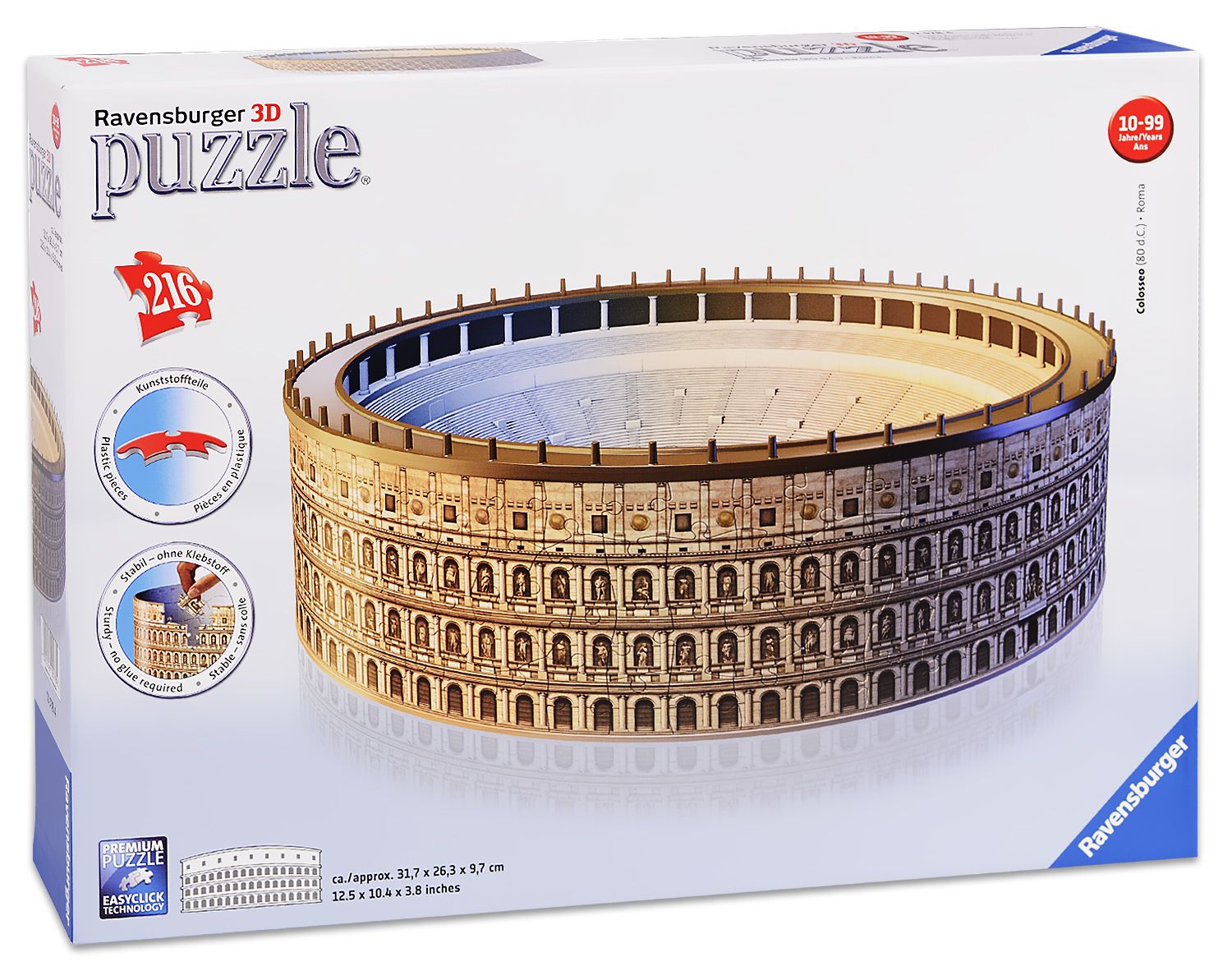 Puzzle 3D Ravensburger de 216 piese Coloseumul, Roma Ozone.ro