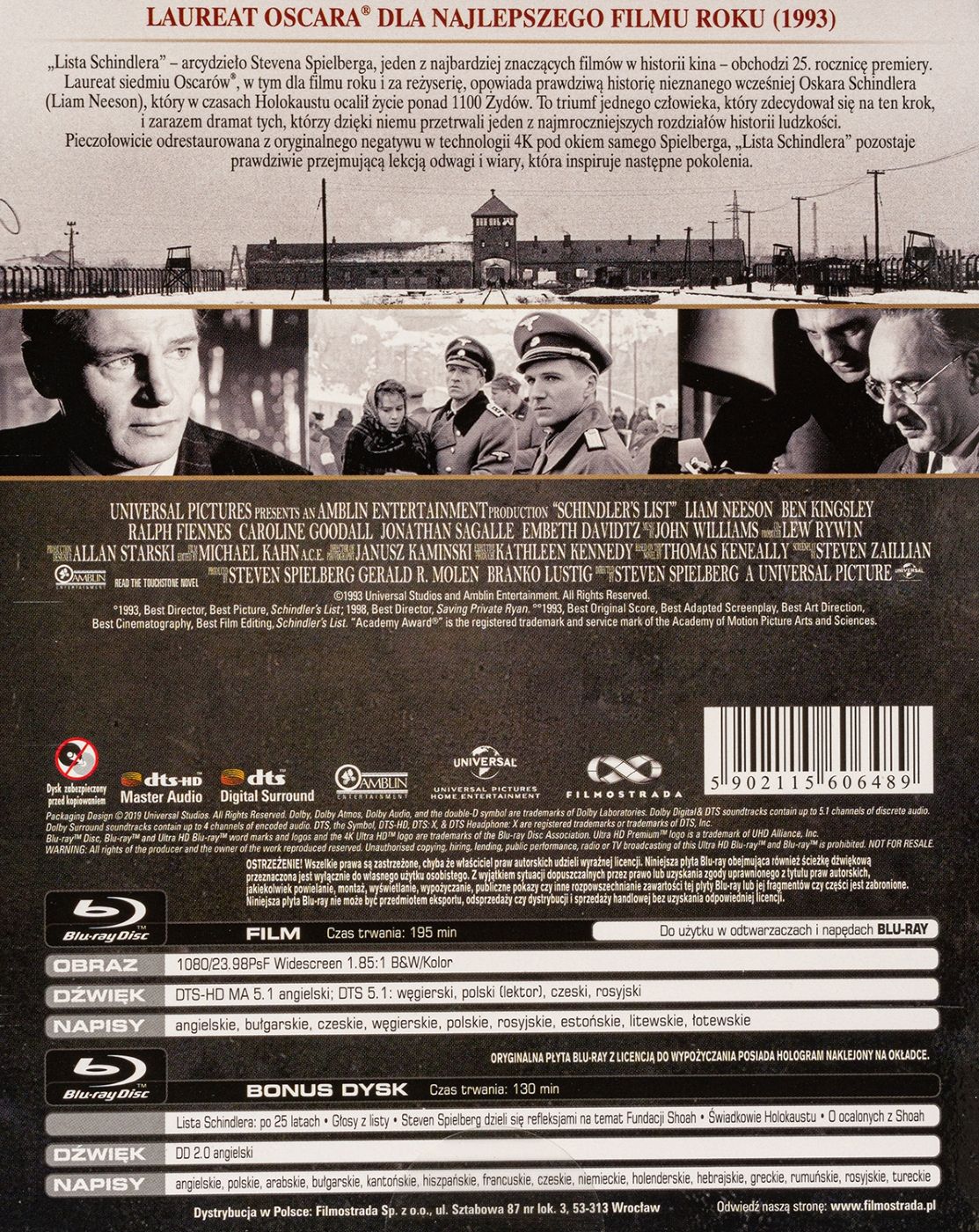 Schindler's List, Steelbook (BluRay) Ozone.ro