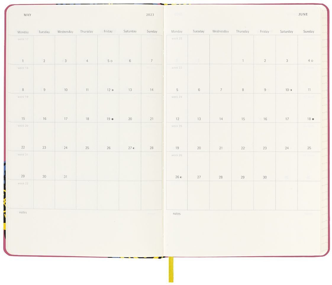 Carnețel Moleskine Weekly Notebook Planner Frida Kahlo, roz, A5, 2023