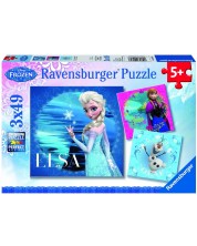 Puzzle Ravensburger 3 in 1 de 49 piese - Regatul de gheata - Ozone.ro Puzzle Ravensburger 3 in 1 de 49 piese - Regatul de gheata