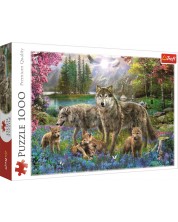 Puzzle Trefl din 1000 de piese - Familie de lupi, Jan Patrik Krasny -1