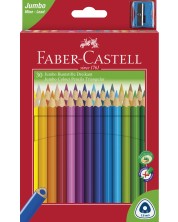 Creioane colorate Faber-Castell - 30 de bucati, cu ascutitoare