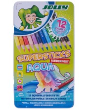 Creioane acuarele colorate Jolly Kinder Aqua -12 culori
