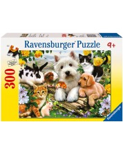 Puzzle Ravensburger de 300 piese - Animale fericite