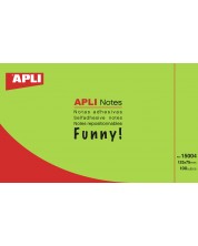 Bilete adezive APLI 12,5 x 7,5 cm, verde neon	 -1