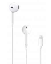 Căști cu microfon Apple - EarPods, Lightning Connector, albe -1