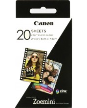 Hârtie foto Canon - Zink 2x3", pentru Zoemini, 20 de buc