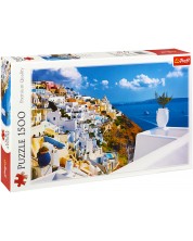 Puzzle Trefl din 1500 de piese - Santorini, Grecia -1