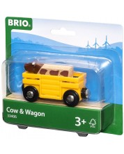 Accesoriu feroviar Brio - Vagon de marfa cu vaca -1