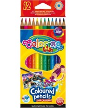 Creioane acuarele colorate - Set de 12 culori cu pensula -1